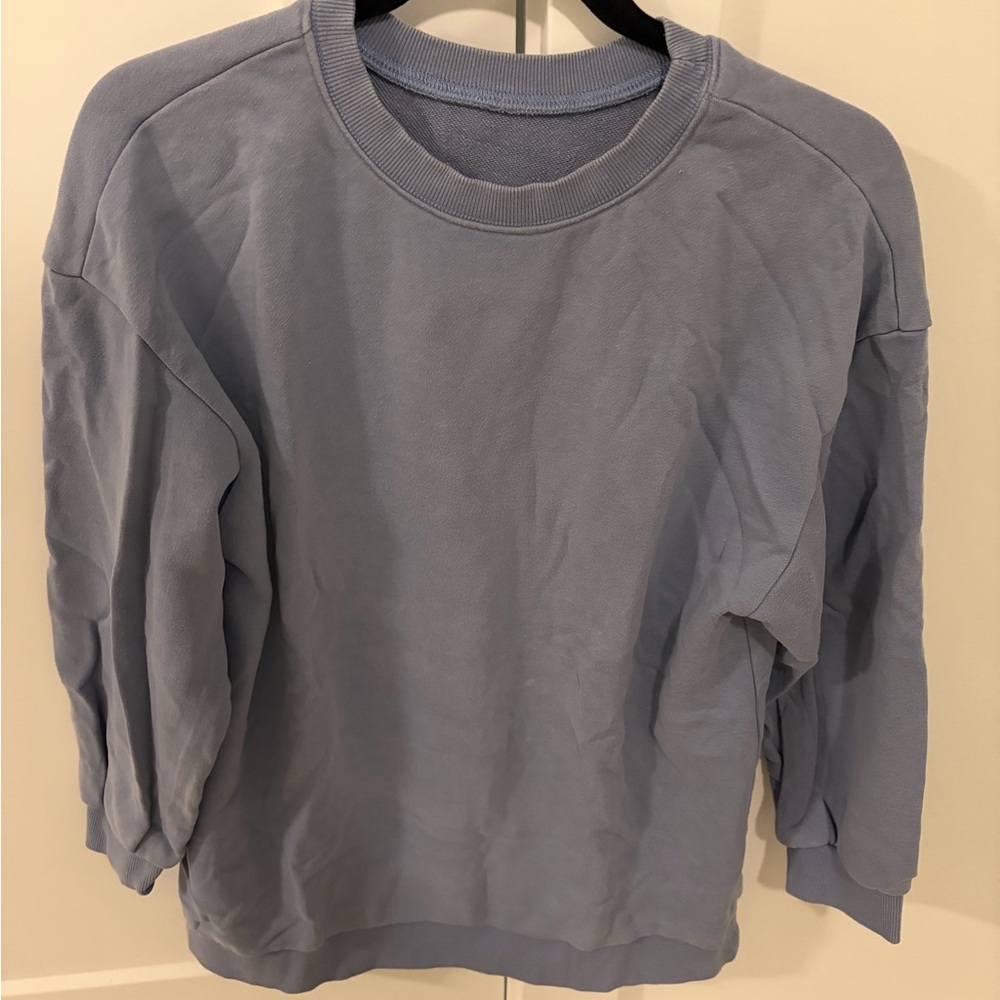 SHEIN Soft Blue Crewneck Sweatshirt